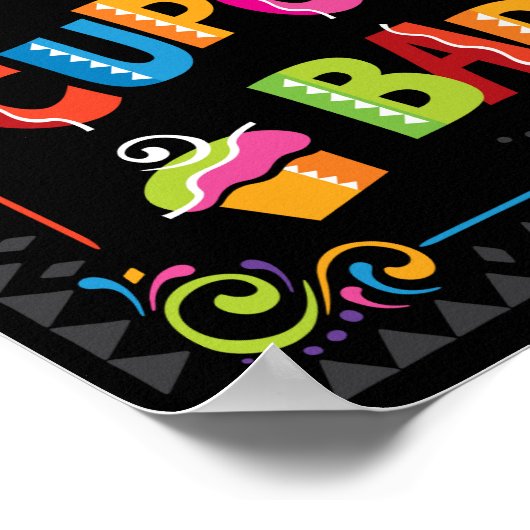 Fiesta CUPCAKE BAR Party Sign Print (Hoek)