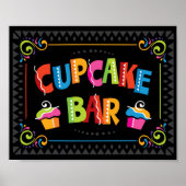 Fiesta CUPCAKE BAR Party Sign Print (Voorkant)