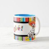 Fiesta Dalmatian Tweekleurige Koffiemok (Voorkant rechts)
