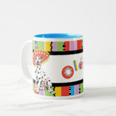 Fiesta Dalmatian Tweekleurige Koffiemok (Voorkant links)
