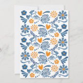 Fiesta Dank je kaarten, Floral Dank je wel Notitiekaartje (Achterkant)