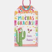 Fiesta Dank je Muchas Gracias Favor Cadeaulabel (Voorkant)