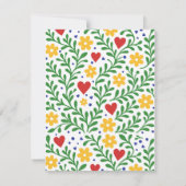 Fiesta de Amor Bold Kleurrijke Bloemen Huwelijk RS Kaart (Achterkant)