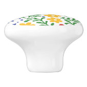 Fiesta de Amor Fun Bold Kleurrijke Bloemen Keramische Knop (Zijkant)