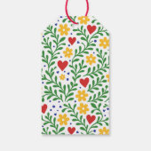 Fiesta de Amor Kleurrijke Bloemige Bruiloft Cadeaulabel (Achterkant)