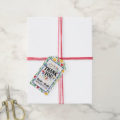 Fiesta de Amor Kleurrijke Bloemige Bruiloft Cadeaulabel (Met Touw)