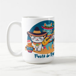 Fiesta de Bigotes | Mexican Culture Cats Gift Koffiemok