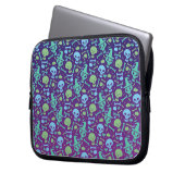 Fiesta de calaveras laptop sleeve (Voorkant Links)