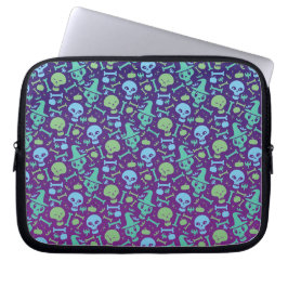 Fiesta de calaveras laptop sleeve