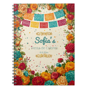 Fiesta de Colores Quinceanera, op maat Notitieboek