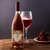 Fiesta de Colores Quinceanera, op maat Wijn Etiket