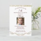 Fiesta de Cumpleaños con Fotografía Kaart (Staand voorkant)