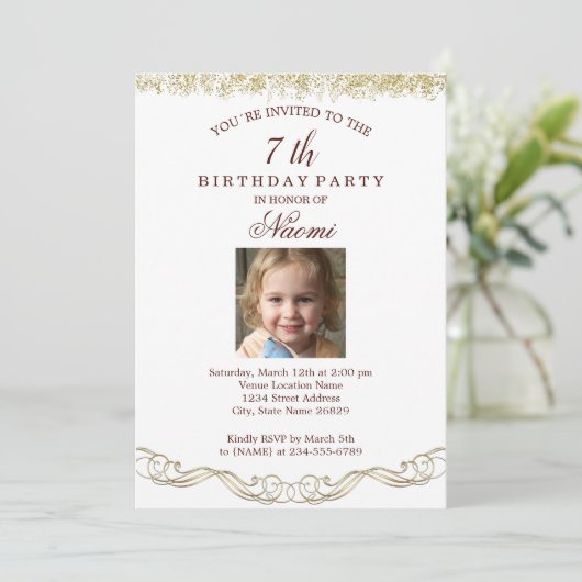 Fiesta de Cumpleaños con Fotografía Kaart (Staand voorkant)