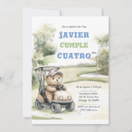 Fiesta de Cumpleaños de Golf para Niño Kaart