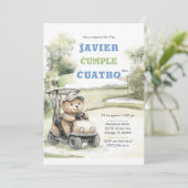 Fiesta de Cumpleaños de Golf para Niño Kaart (Staand voorkant)