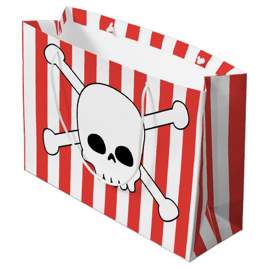 Fiesta de cumpleaños pirata, bolsa con calavera groot cadeauzakje (Achterkant Gekanteld)