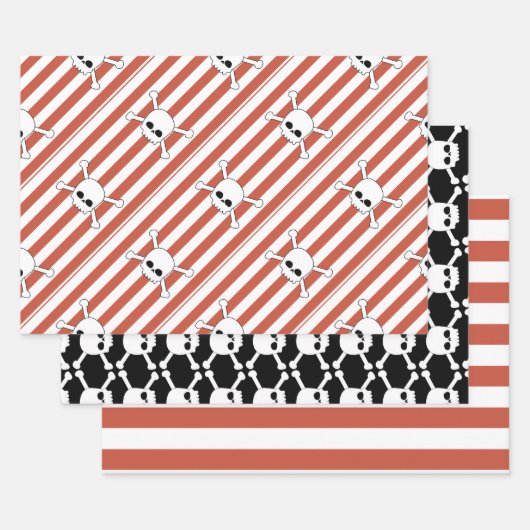 fiesta de cumpleaños pirata con calaveras inpakpapier vel (Set)