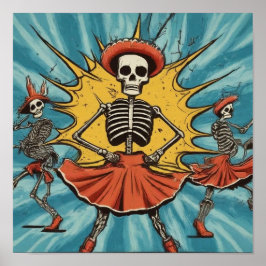 Fiesta de las Calaveras: Dansende Skeletten Stropd Poster