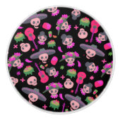 Fiesta De Los Muertos Keramische Knop (Voorkant)