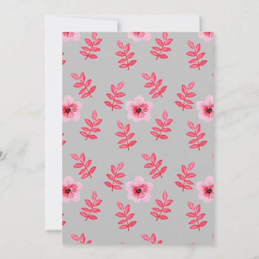 Fiesta de Quinceañera Flores Acuarela Verjaardag Kaart (Achterkant)