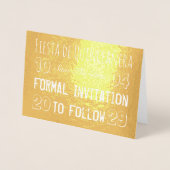 Fiesta de Quinceañera sparen de datum Folie Kaarten (Voorkant)