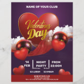 Fiesta de Valentines Red Hearts Flyer (Voorkant)