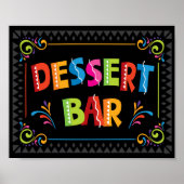 Fiesta DESSERT BAR Party Sign Print (Voorkant)