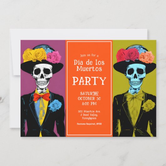 💀 Fiesta Dia de Muertos Kaart (Voorkant)
