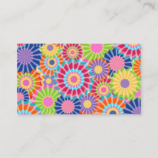 Fiesta Diaper Raffle Card Mexican Cactus Floral Informatiekaartje (Achterkant)