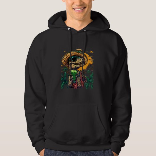 Fiesta Dinosaur Mexicaanse partij T-Rex Dino de Ci Hoodie (Voorkant)
