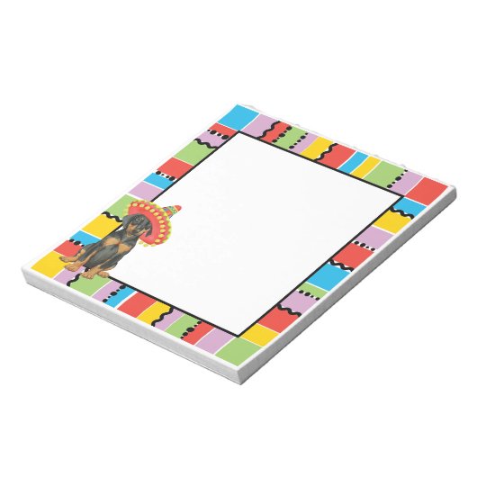 Fiesta Doberman Pinscher Notepad Notitieblok (Linkerzijde)