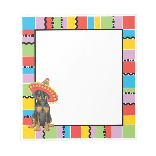 Fiesta Doberman Pinscher Notepad Notitieblok (Voorkant)