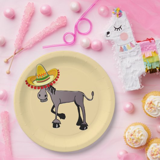 Fiesta Donkey Papieren Bordje (Feest)