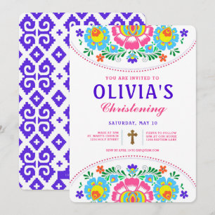 Fiesta doopuitnodiging kaart