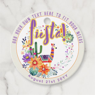 FIESTA Drama Lama Folkart Bloemen Aangepast Bedankjes Labels