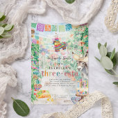 Fiesta Drie-esta 3e verjaardagsfeest Kaart