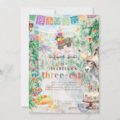 Fiesta Drie-esta 3e verjaardagsfeest Kaart (Voorkant)