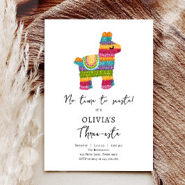 Fiesta Drie-esta Piñata Mexicaans Meisje 3e Verjaa Kaart