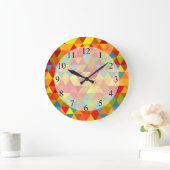 Fiesta-driehoek Geometrische fractale patroon Grote Klok (Huis)