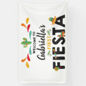 Fiesta eerste verjaardagsbanner spandoek (Verticaal)