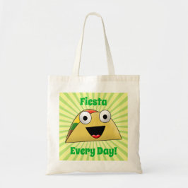 Fiesta Elke dag Cute Funny Taco Tote Bag