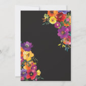 Fiesta Embroidery Waterverf Floral Quinceanera Kaart (Achterkant)