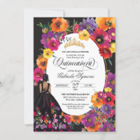 Fiesta Embroidery Waterverf Floral Quinceanera