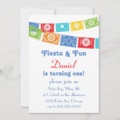 Fiesta en Fun Birthday Invitation Kaart (Voorkant)