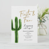 Fiesta en Fun First Birthday Invitation Kaart (Staand voorkant)