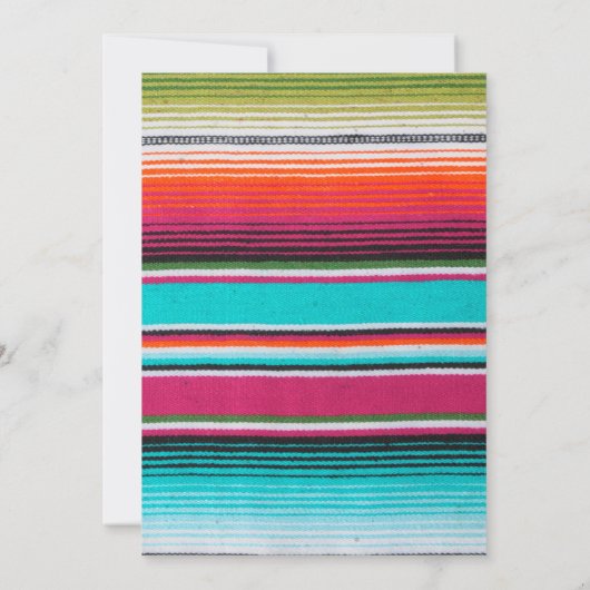 Fiesta en Fun First Birthday Invitation Kaart (Achterkant)