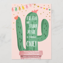 Fiesta en Fun Girl Roze Cactus 1e verjaardag