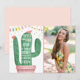 Fiesta en Fun Graduation Party Cactus laat Fiesta Kaart