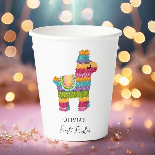 Fiesta en Fun Piñata Mexicaanse Llama Eerste Verja Papieren Bekers