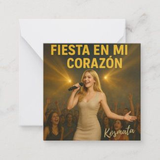 Fiesta en mi corazón - Kuvert Notitiekaartje